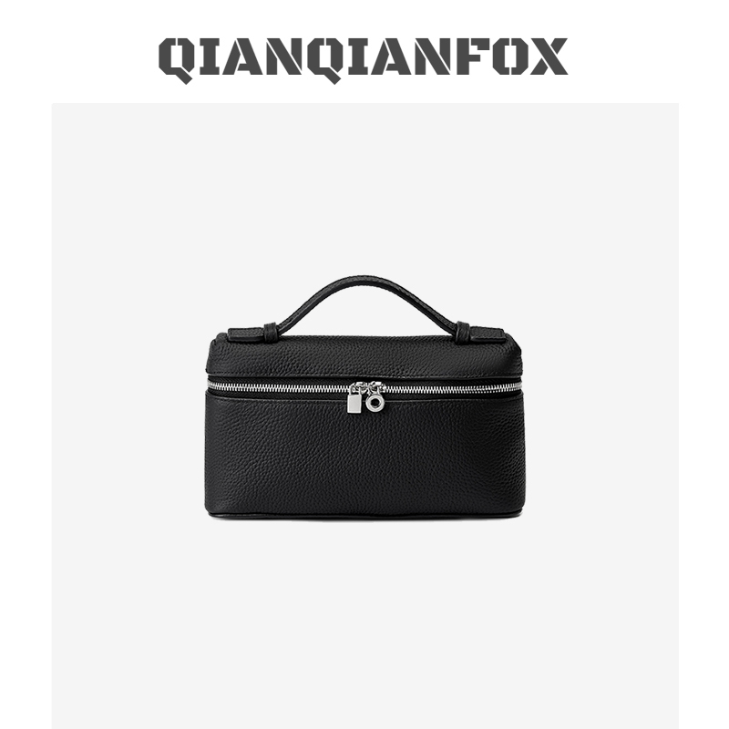 Qianqianhu 2025 New Handbag for Women, Shoulder Bag, Crossbody Bag, Fashionable Soft Leather Lychee Pattern Small Bag, Versatile Lunch Box Bag