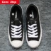 Converse / Converse Giày vải bò cổ điển màu đen và trắng cắt thấp da bò hở 101 101 101509 giày anta nam Plimsolls