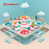 Tebao Bifacial Flight Chess Multifunction Games Chessboard Hop Checkers Children Parent-child Interaction Table Tours Puzzle Toys