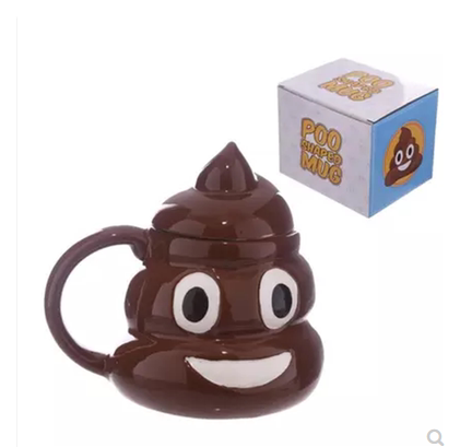 Creative cute stool ceramic water glass to blame with lid tsamba for whole people gift embarrassing 100 pence then mark mug