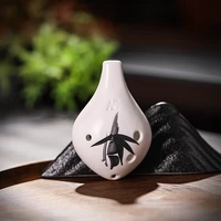 6 -яма короткие рты чернила бамбук [керамика] Учебная мешка с флейтой