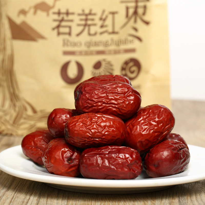 Pat 2-cut 10 Xinjiang grey date special production of red date if red date red date red date red date special grade Ruoqiang grey date zero food 500g