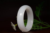 Xinjiang Hetian Jade sheep jade bracelet boutique jade bracelet natural A mutton white jade bracelet womens circle and the end