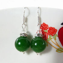 Hetian Jade Jasper earrings White Jade yellow jade Violet Gobi jade earrings 925 inlay