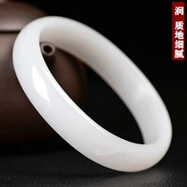 Xinjiang Hetian jade bracelet womens jade bracelet White Jade Kunlun Jade mutton fat noble concubine bracelet small circle natural jade