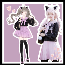 Black cat sweetheart JK uniform original orthodox kindergarten cute long sleeve student sailor suit Sweet and spicy wind reservation link