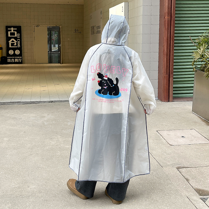 Raincoat for Women, One-Piece Full-Body Rain Poncho for Heavy Rain, Suitable for Students and Adults, Designed for Riding Electric Bikes to School, with a Dedicated Backpack Area