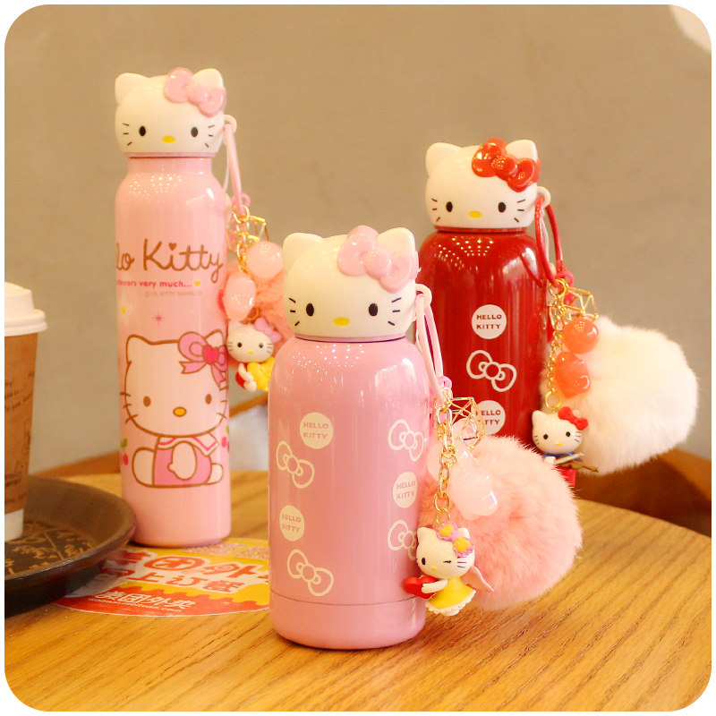 Creative cute cartoon thermos cup stainless steel water cup Portable mini thermos Female student child water proof pot