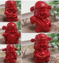 Car-mounted Wulinmen ornaments Shouxing Fuxing Wealth God Handlework Crafts Cinnabar Table Men and Womens Hand Play