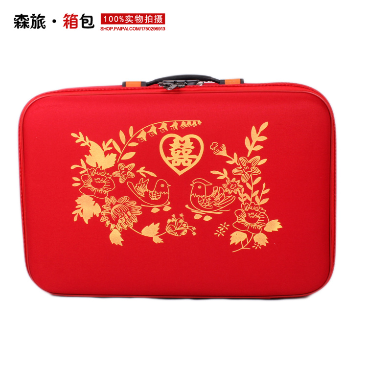 Đám cưới màu đỏ vali cô dâu của hồi môn hộp áp lực đám cưới của hồi môn con retro mật khẩu xách tay hành lý du lịch giá vali kéo loại to