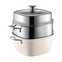 Supor steamer household 304 stainless steel thickened multi-layer steamed fish steamed buns steamed buns induction cooker gas stove universal