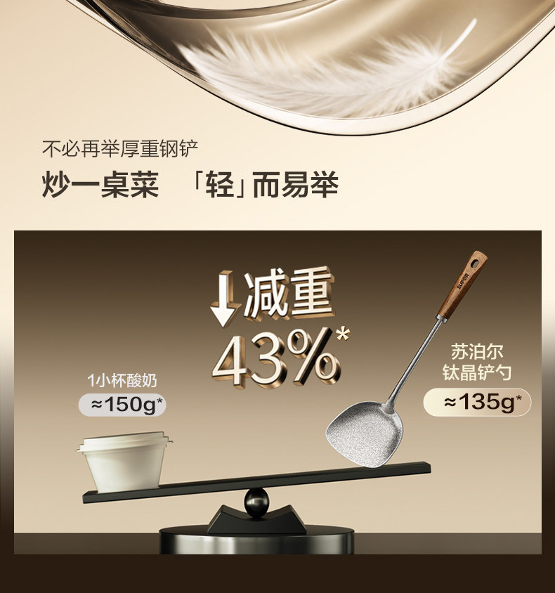安享好物 安享A级锅铲-苏泊尔纯钛锅铲  