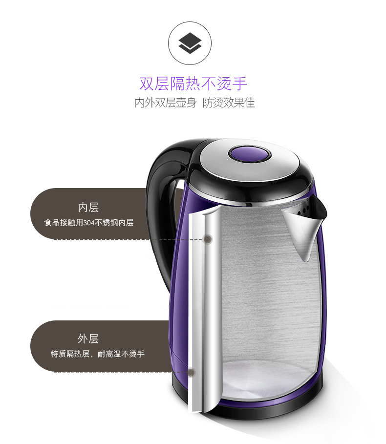 am dun sieu toc Supor ấm đun nước điện gia dụng bằng thép không gỉ chống cặn ấm đun nước điện dung lượng lớn ấm đun nước tự động tắt ấm - ấm đun nước điện bình siêu tốc hafele