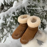 Кожаные демисезонные утепленные удерживающие тепло нескользящие короткие сапоги, ботинки, 2024 года