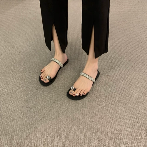 Слайдеры, тапочки, обувь, летние сандалии, французский стиль, коллекция 2023, изысканный стиль