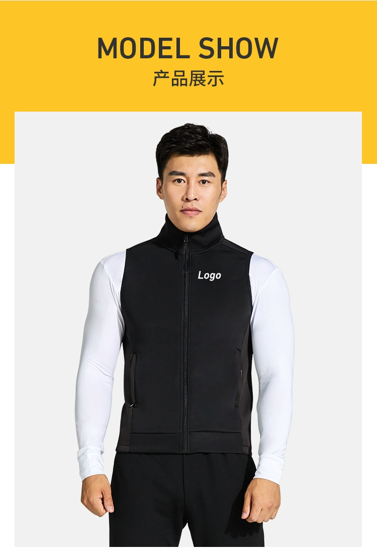 Huấn luyện viên cá nhân Marzober Vest Slim Fit Gym Quần áo bảo hộ lao động Tư vấn thành viên Mẫu tùy chỉnh Thu Đông - Áo thể thao