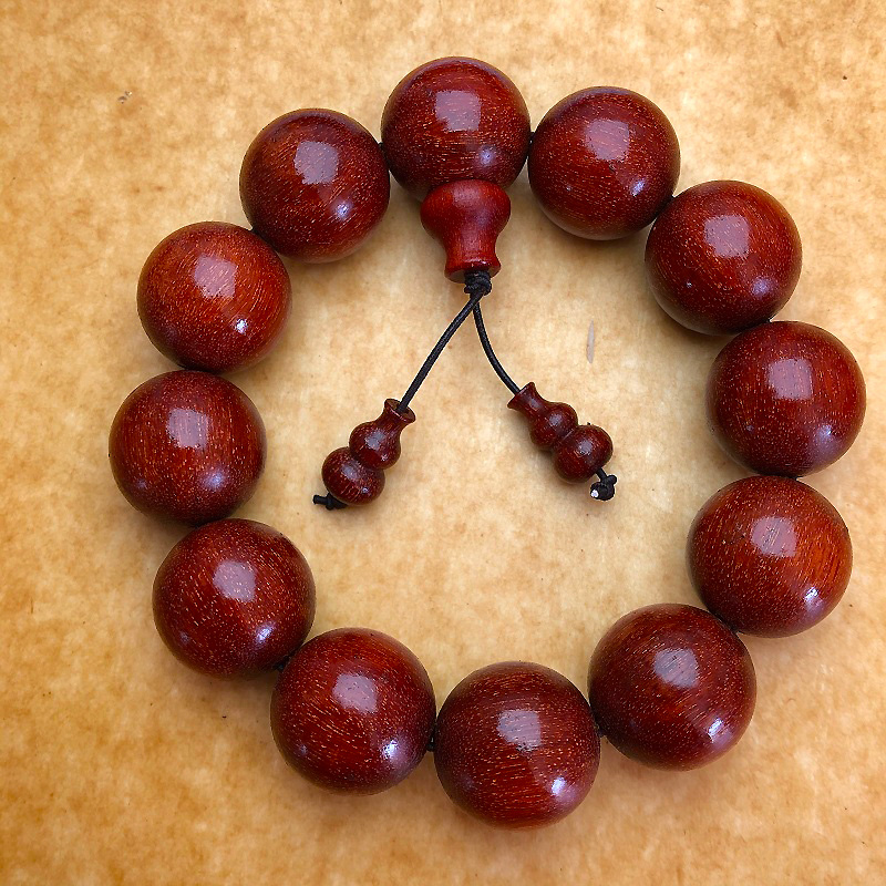 Small leaf red sandalwood bracelet Buddha beads 2 0 full Venus Indian play male and female couples hand 20mm 12 jewelry