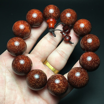 Authentic Indian small leaf red sandalwood hand string male 2 0 full gold dense old mud sandalwood hand string