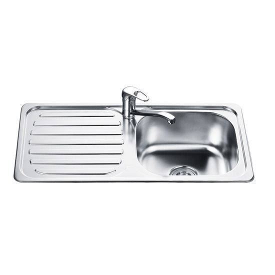 AAMA SUS304 stainless steel tank with asphalt plate drawn water basin with right wing single basin plate 8038