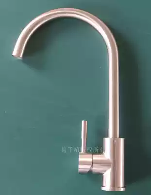 De Rui SUS304 stainless steel faucet 360 degree rotating hot and cold wire drawing single hole environmentally friendly lead-free track spool