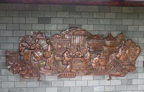 Red Army embossed red cultural relief glass fiber reinforced plastic imitation copper cast copper figure relief anti-war New Fourth Army relief ornaments