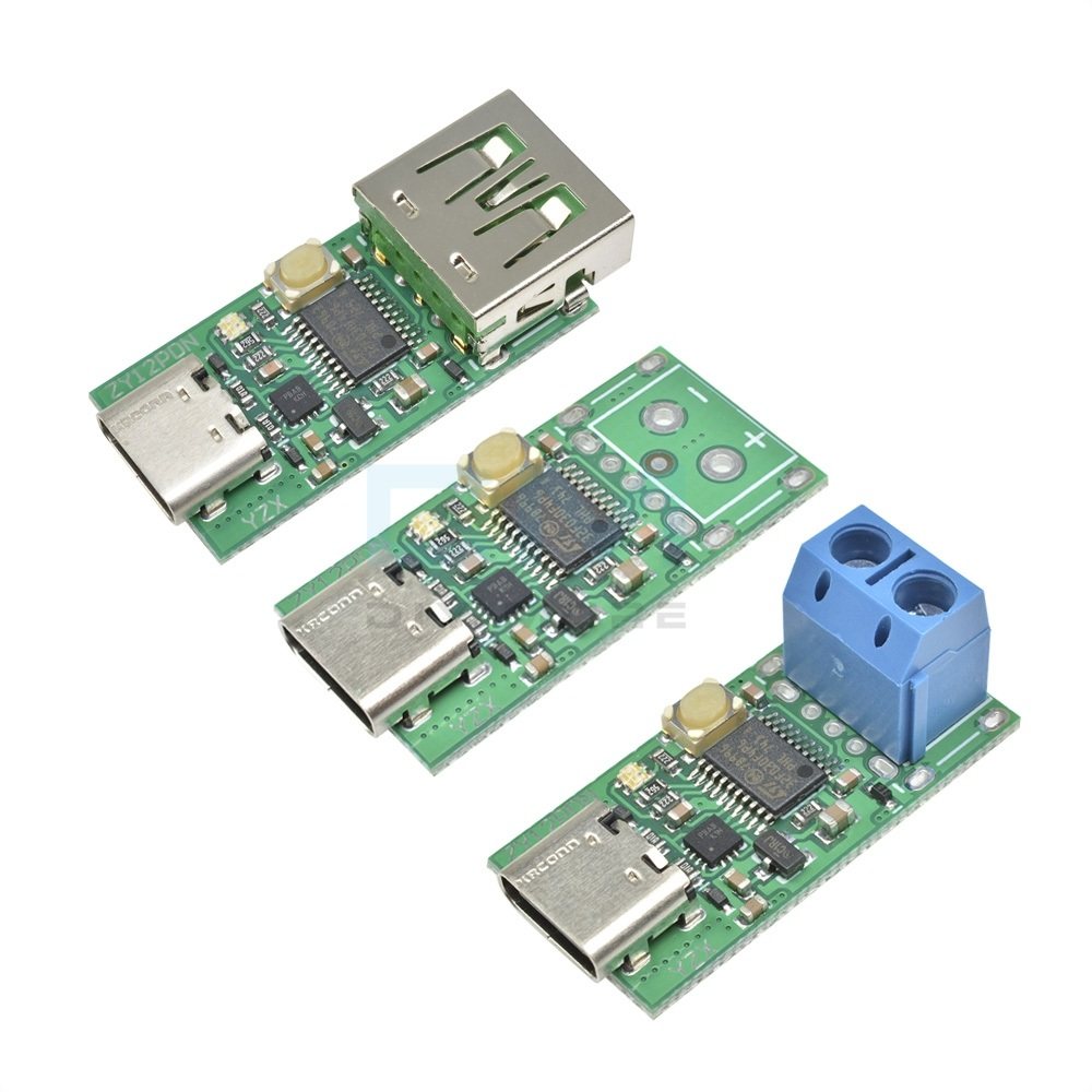 USB-C PD2.0 3.0转DC诱骗快充触发轮询检测器笔记本供电改Type-C
