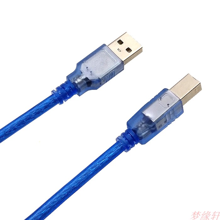 usb打印机数据线 2.0打印机线高速方口USB打印线 30CM