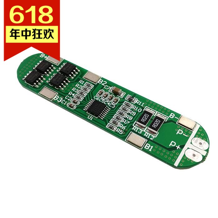 4串14.8V 18650锂聚合物电池保护板 16.8V 防过充 过放 12A限流