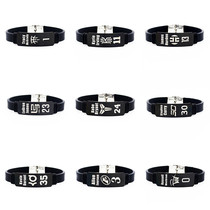 Basketball bracelet Star Kobe James Owen Curry Maddie sports bracelet mens and womens adjustable black label wristband