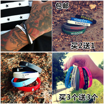 New original tide brand silicone couple sports bracelet European and American personality wild middle finger cat men and women silicone wristband