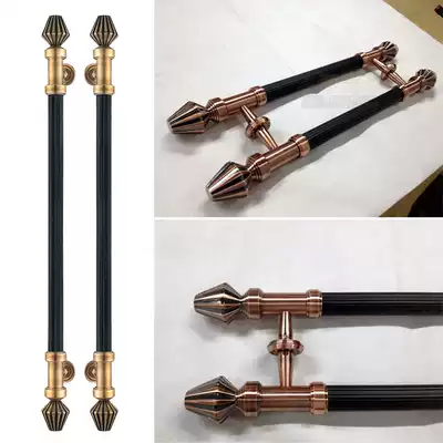 Glass door handle European door handle luxury dumb black bronze door bronze door antique stainless steel handle