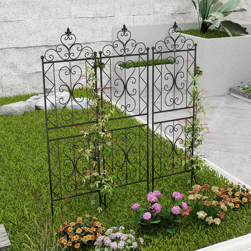 Outdoor Climbing Plant Trellis, Simple Iron Art Climbing Flower Stand, Rose and Climbing Rose Planting Garden Fence