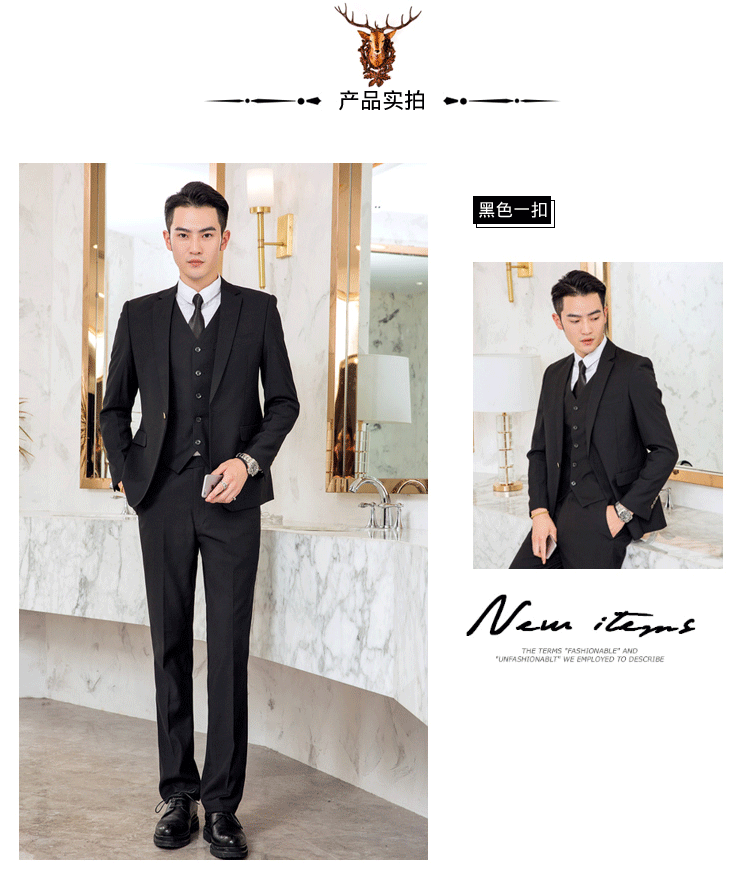Playboy phù hợp với nam đám cưới chú rể sinh viên chuyên nghiệp thanh niên tự trồng ba mảnh kinh doanh trang phục giản dị áo nam