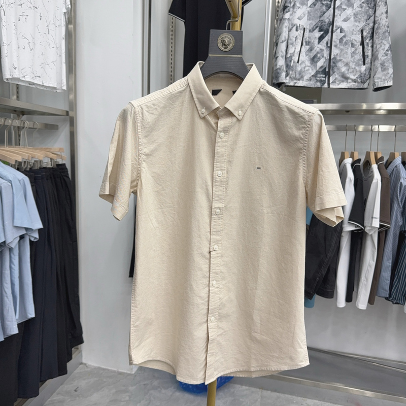 【H Brand】Oxford Fabric Shirt! Noble Summer Comfortable Short-Sleeve Business Casual Breathable Collared Shirt Trendy 【H Brand】Oxford Fabric Shirt! Noble Summer Comfortable Short-Sleeve Business Casual Breathable Collared Shirt Trendy