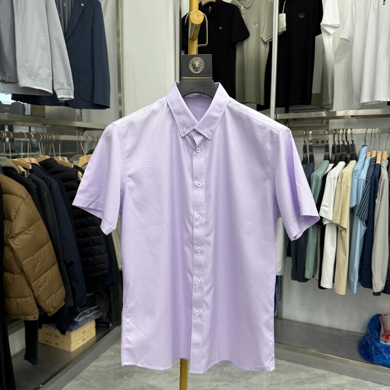 【H Brand】Exclusively from the Store! Summer Commuter Style Short-Sleeve Shirt for Men, Comfortable Business Casual Breathable Trendy Design