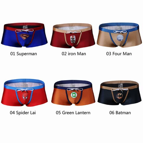 Đồ bơi nam boxer gợi cảm Superman Spider-man hoạt hình thời trang nam đồ bơi nam xu hướng quần bơi nam