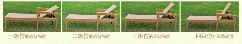 Yên tĩnh Teng giường ban công ngoài trời ngồi có thể ngả bàn cà phê kết hợp wicker ghế giải trí đồ nội thất trưa phá vỡ ghế sân giường bàn trà ngoài trời