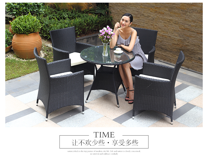 之 bàn ghế ngoài trời mây mây bàn cà phê kết hợp sân ngoài trời câu lạc bộ ban công câu lạc bộ bàn ghế năm mảnh - Bàn ghế ngoài trời / sân bàn ghế ban công nhỏ