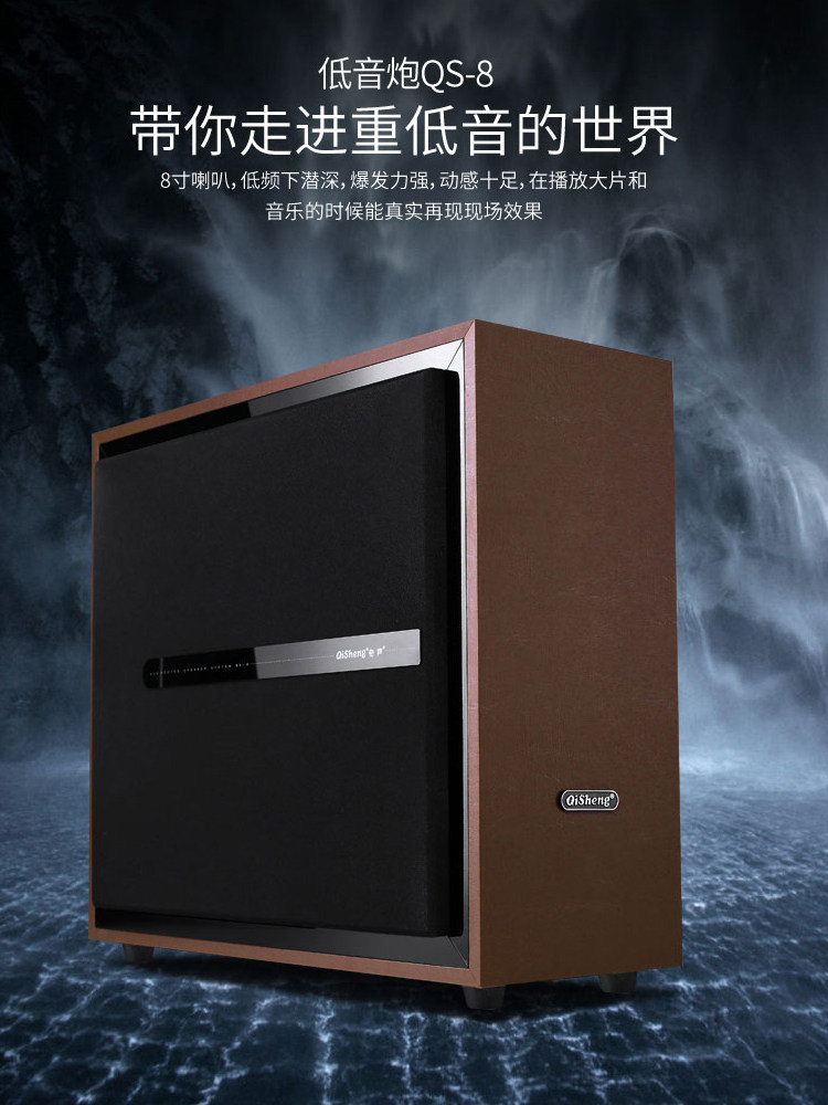 Qisheng/Qisheng Q5 Home Theater 5.1 Audio System 8inch Subwoofer Amplifier Karaoke Home Set Combination