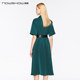 NOWSHOW Langxiang ໃຫມ່ summer ຜະລິດຕະພັນ Hepburn ແບບຝຣັ່ງ elegant ເສື້ອ dress 222085