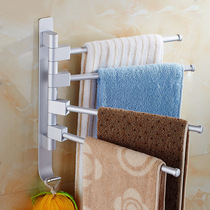 Punch-free space aluminum bathroom bathroom kitchen towel towel hanger rotating hanging rod hanging towel rail towel rail towel bar