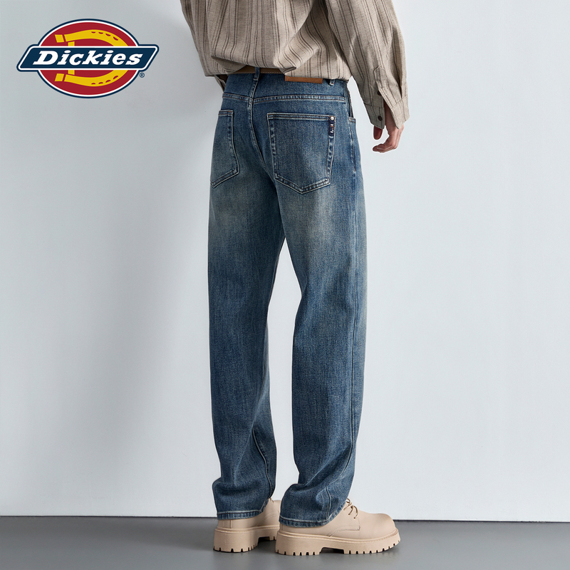 Dickies Luxury High-End Four-Way Stretch American-Style Straight-Leg Jeans for Men, Vintage Washed Loose Casual Pants Dickies Luxury High-End Four-Way Stretch American-Style Straight-Leg Jeans for Men, Vintage Washed Loose Casual Pants