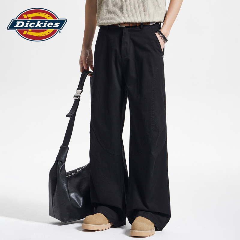 Dickies American-Style Workwear Pure Cotton Slightly Flared Casual Pants for Men 2026 New Straight Loose Wide-Leg Long Pants