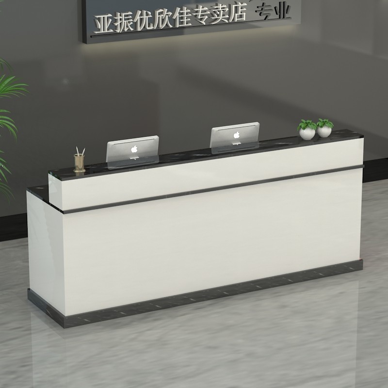 收银台柜台公司前台接待台简约现代小型理发店服装店奶茶店吧台桌