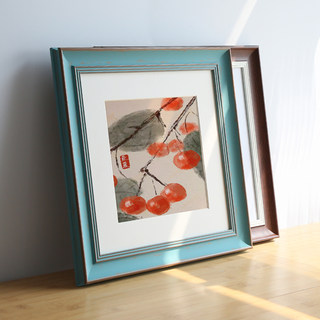 Square Framed Border European-Style Brown Wall-Mounted Picture Frame 14 Inches 35 cm 30cm50 Outer Frame Decorative Picture Frame 38