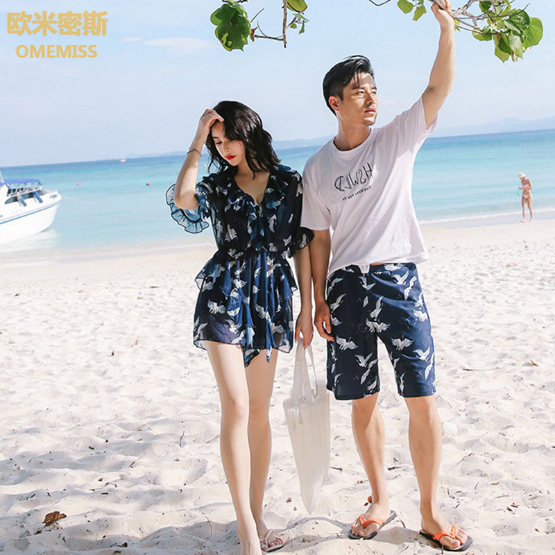 Seaside Holiday Honeymoon Sexy Couple Swimsuit Women Suit Three Sets Of Super Fairy Korea Ins Wind Spa Couple