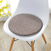 Custom summer round cotton and hemp chair pad Chair pad Four-season cushion non-slip sponge cushion Office chair pad