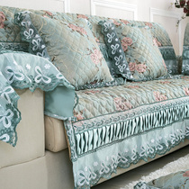 Custom summer thickened non-slip sofa cushion fabric cushion four seasons universal simple modern sofa towel cover European style