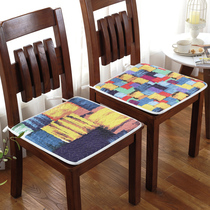 Custom winter thickened non-slip chair pad four seasons with straps Fabric dining chair pad Office computer cushion thin section