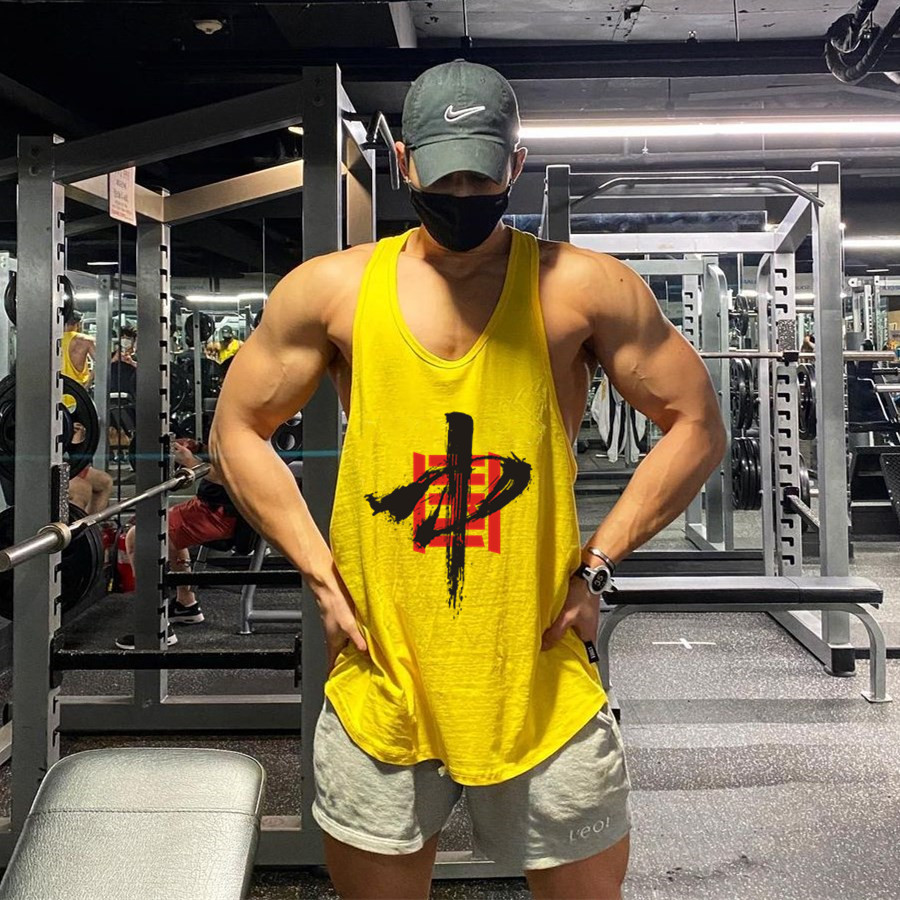Summer Thin Muscle Shirt Brothers Men Fitness Sports Vest Pure Cotton Sleeveless Vest Men's Iron Training Sleeveless Sweatshirt